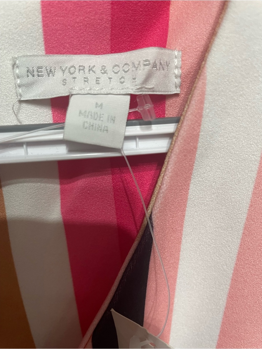 NWT New York & Company Colorful Striped Classic Tie-Waist Sleeveless Dress, M - Picture 5 of 8